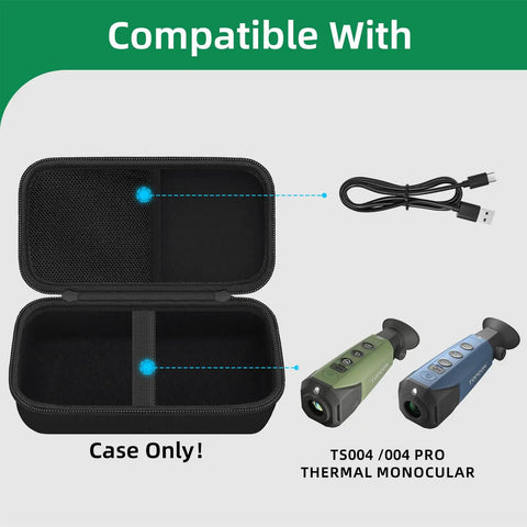Heavy Duty Hard Shell Case Built Tough For TS004 And TS004 Pro Thermal Imager, opened, showcasing internal compartment, no thermal imager included.