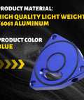 Blue Honda Civic Turbo Valve Plate Spacer BOV 1.5T Billet Upgrade Mods For Coupe, made of T6061 aluminum, 2015-2021
