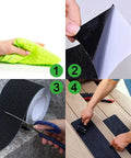 Heavy Duty Anti Slip Tape 6 Inch By 35 Feet With 80 Grit Friction Grip for Indoor Outdoor Stairs installation and use