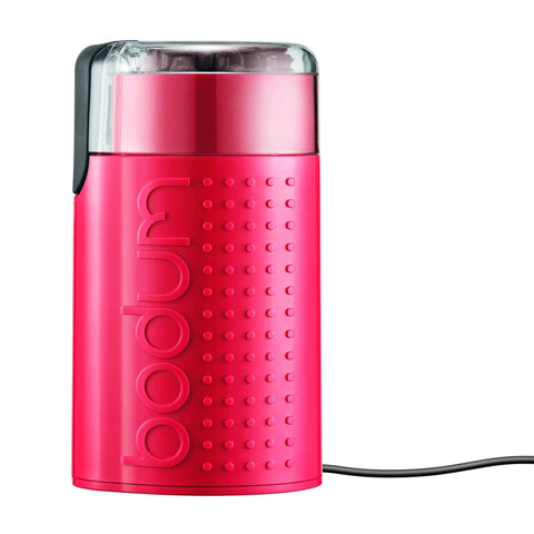 Snag This Sleek Electric Blade Coffee Grinder Featuring Durable Stainless Steel Blades Easy Push Button Control Crystal Clear Lid And Secure Cord Storage For Premium Daily Grinding In Bold Red, compact design.