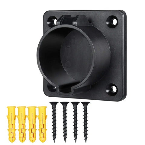 Heavy Duty EV Charger Nozzle Holster Dock for J1772 EV Coupler Connector with screws and wall anchors