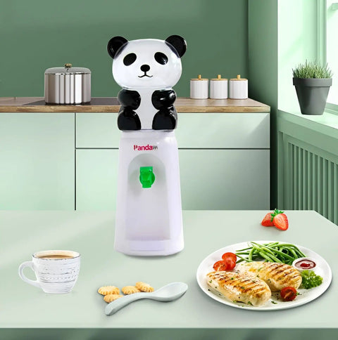 Cute Panda Water Dispenser Mini Desktop Cooler Two And A Half Liter Portable Desk Hydration Station For Kids Room Or Office White With Refillable Bottle Perfect For Dorms And Desks
