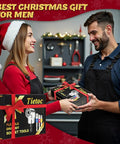 Couple exchanging Flexible Drill Bit Extension Set For Home DIY Bendable 105 Degree Right Angle Attachments. Great gift for men.