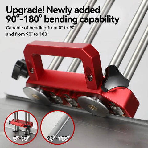 Portable Sheet Metal Roller Bender With Two Station Design for roofing, 90-180 degree bending tool with ergonomic handles