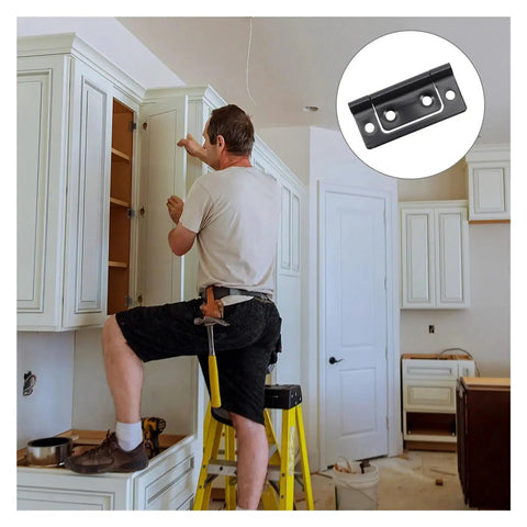 Installing Tough As Nails Concealed Rotating Door Hinges 12 Pack In Black For Cabinets And Home Use, easy install shown