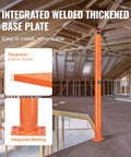 Orange VEVOR house floor jack post with adjustable height and integrated welded base plate