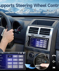 7 Inch Double Din Car Stereo With Touchscreen Backup Camera Bluetooth Hands Free Calling Mirror Link FM MP3 MP4 USB Aux Input Subwoofer Ready High Definition Multimedia Receiver For Car Audio installed in car dashboard