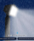 Top Shelf Outdoor LED Flood Lights 200W To 300W Adjustable Wattage shining brightly in rain, showcasing IP65 waterproof design.