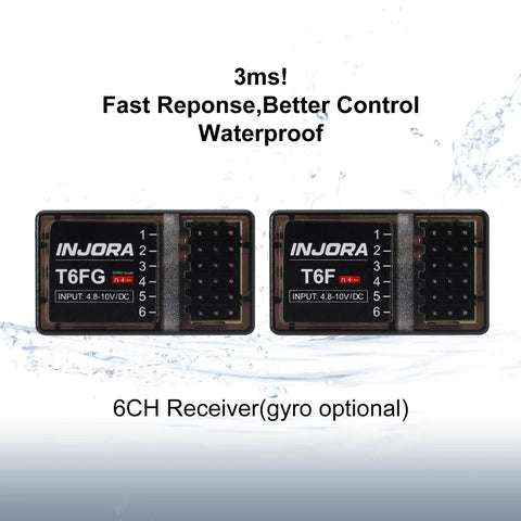 Beefy 2.4GHz RC Transmitter 6CH Controller With Gyro Receiver For 1/8 And 1/10 Scale RC Cars Boats Tanks And Crawlers receivers