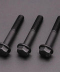 Flanged M8 Hex Bolts 1.25 X 80mm, 8 Pack, Partial Thread, Black Oxide Finish, 10.9 Grade Alloy Steel, Motorcycle And Car Bolt Replacements