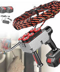Get A Grip On Your Wiring Projects With This Cordless Electric Wire Puller, cordless electric cable puller with lead wire and batteries.