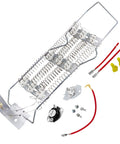 Dryer Heating Element Kit With 279816 Thermostat And Wire Pack for older electric dryers and cooktops replacement parts layout