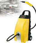 20s Fast Heat Commercial Steam Cleaner 3000w Heavy Duty Steamer With 6 Accessories 35l Tank Washer in commercial kitchen setting.