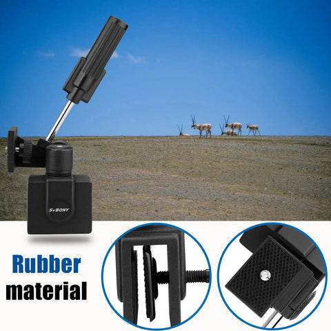 Car Window Mount Clamp For Spotting Scope Monocular Binocular Telescope And SLR Camera With Mounting Thread, compact design