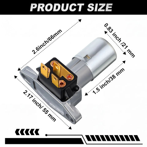 Genuine Headlight Dimmer Switch And Floor Mount Interior Light Control Oem Replacement with measurements displayed.