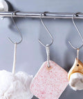 Heavy Duty Stainless Steel S Hooks 2.75 Inch Pack Of 100 For Hanging Pots And Pans, Coffee Cups, Clothes, Plants, Jeans Rust Resistant With Smooth Surface And Up To 22 Lbs Capacity shown hanging items