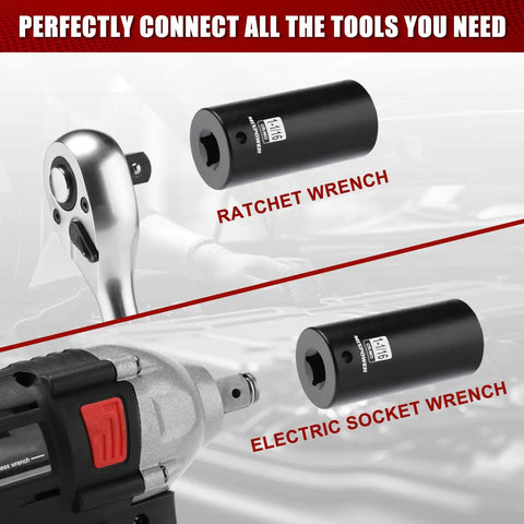 Half Inch Drive Deep Impact Socket in CRMO Steel for Ratchet and Electric Socket Wrenches