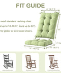 Fit guide for Outdoor Rocking Chair Cushions Water Resistant Replacement Cushion Set For Patio Porch Garden Sage 1 Pack Fits Most Standard Rockers