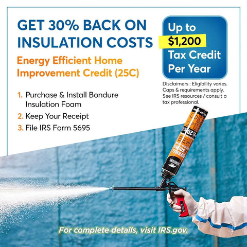 Hand holding Heavy Duty Spray Foam Insulation Kit spray for home insulation, demonstrating thermal protection and acoustic control.