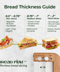 Adjustable Bread Knife With Precision Thickness Guide For Homemade And Sourdough Loaves showing slice thickness options