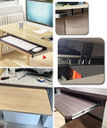 Telescopic Drawer Slides For Keyboard Tray Under Desk, All Metal Ball Bearing Sliding Rails, Heavy Duty 45 Kg Load, 300mm 12 Inch Length
