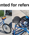 Rev Up Your Street Game With This Rock Solid 48V 750W Brushless Motor Kit mounted on a blue trike with batteries.