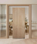 60Inch Sliding Pocket Door Hardware Kit With Aluminum Track And Soft Close Rail installed in wooden doorway