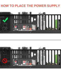 Back view of Open Chassis Gaming PC Case Test Bench For ATX MATX ITX Motherboards With Wide Heat Dissipation Design Mid Tower