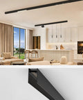 24V Magnetic Track Heads For Recessed Ceiling Lighting Systems in kitchen with high CRI German LED chips and non-flicker design
