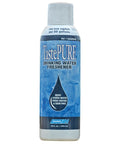TastePure Drinking Water Freshener For RV Water Tank in blue 16 oz bottle with dosage instructions shown.