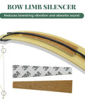 Bow String Silencers Kit With Rabbit Fur String Silencers And Leather Bow Limb Silencer Strip Arrow Rest Archery Accessories
