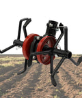 Six Claw Deep Plow Cultivator Wheel Attachment for Weed Busting on Lawn Mowers and Rototillers Steel Soil Aerator in field