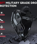 Auto Darkening Welding Helmet With Huge 3.94 By 3.66 Inch Viewing Screen True Color Hood shown with durability features.