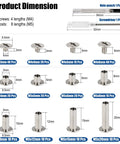 Product dimensions of Leather Craft Chicago Screw Kit With 115 Sets Of 304 Stainless Binding Screws And Posts, DIY Friendly Pro Grade