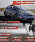 Rock Solid Power Window Lift Motor Sweet Deal Fit For 2011 To 2016 Hyundai Elantra Front Passenger Side and Rear Driver Side
