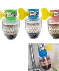 Snag This Badass Three Pack Faucet Water Filter with colorful caps, six layer activated carbon cartridges for clear water.