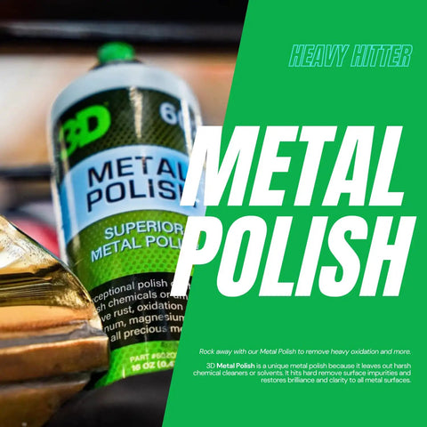 Heavy Duty Metal Polish That Wipes Out Oxidation Tarnish And Stains For Aluminum Chrome Brass Copper And Silver on bottle