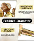 Detailed view of Exhaust Manifold Bolt Kit 10 Piece High Strength Carbon Steel Hex Head Flange Screws with Anti Slip Fasteners.
