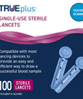Compact Blood Glucose Meter Starter Kit With Case 100 Test Strips 100 Lancets Control Solution And Log Book pack