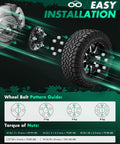Diagram of 15mm Wheel Spacers Four Pack 5x4.5 Bolt Pattern 64.1mm Hub Bore 12x1.5 Studs Adapters installation