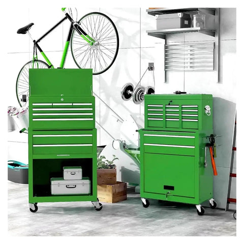 Heavy Duty Rolling Tool Chest With 8 Drawers And 2 In 1 Detachable Tool Chests Portable Steel Cabinet On Lockable Wheels For garage storage