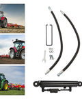 Two Way Hydraulic Top Link for Tractor and Excavator Cat 2 2 20 MPa Double Acting Cylinder With Locking Block Shown With Hoses