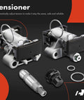 Timing Chain Kit With Tensioner And Sprockets For BMW DOHC V8 4.6L 4.4L components displayed on black background