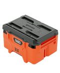 Front view of MODbox Medium Deep Tool Box With Beefy Heavy Duty Organizer Removable Tray Water And Debris Resistant Stackable Module
