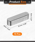 Ten Pack Round End Feather Keys 6x6x25 Mm Carbon Steel Shaft Key Stock For Parallel Drive Keyways And Machine Fastening On Shafts