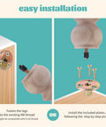Top Shelf 3 Inch Smooth Wooden Bun Feet For Furniture Fixer Upper Set Of 8 With M8 Bolts showing assembly steps with mounting plates and screws.