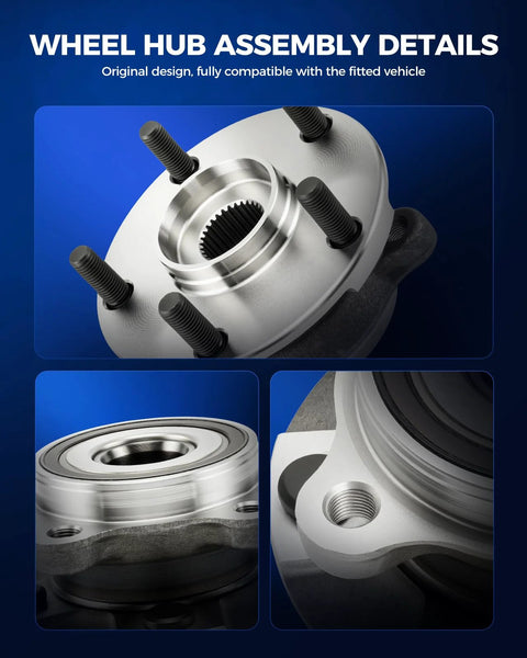 Two Front Wheel Bearing And Hub Assemblies For Toyota RAV4 2006 2012 And 2013 2018 Mirai 2016 2020 Scion Tc 2011 2016 Non ABS
