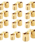 Hidden Brass Barrel Hinges Set 12mm 12 Piece Concealed Cabinet Hardware With 180 Degree Opening for DIY Projects