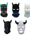 Knitted Full Face Ski Mask Balaclava For Winter Outdoor Gear with colorful and novelty designs for Halloween costumes