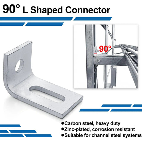Straight Up Heavy Duty 20 Pack L Brackets For Standard Strut Channel Rack Supports Flat Out Durable Furniture Braces Built Different To Handle Massive Project Needs Without Breaking A Sweat